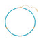 Gold Lab-Created Turquoise Beaded Necklace