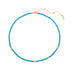 Gold Lab-Created Turquoise Beaded Necklace