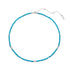 Silver Lab-Created Turquoise Beaded Necklace