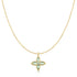Gold Mint Green Lucky Clover Necklace