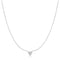 Silver Pavé Heart Necklace