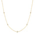 Gold Classic Bezel-Set Station Necklace