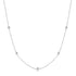 Silver Classic Bezel-Set Station Necklace