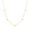 Gold Pavé Puffed Heart Station Necklace