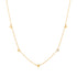 Gold Pavé Puffed Heart Station Necklace