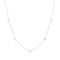 Silver Pavé Puffed Heart Station Necklace