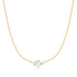 Gold Shell Pearl Cluster Necklace
