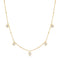Gold Molten Bezel-Set Droplet Station Necklace