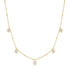 Gold Molten Bezel-Set Droplet Station Necklace