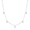 Silver Molten Bezel-Set Droplet Station Necklace