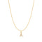 Gold Letter A Initial Necklace
