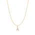Gold Letter A Initial Necklace