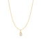 Gold Letter B Initial Necklace