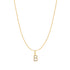 Gold Letter B Initial Necklace