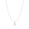 Silver Letter B Initial Necklace