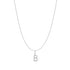 Silver Letter B Initial Necklace