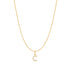 Gold Letter C Initial Necklace