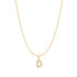 Gold Letter D Initial Necklace