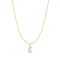 Gold Letter E Initial Necklace