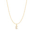 Gold Letter E Initial Necklace