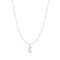 Silver Letter E Initial Necklace