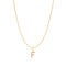 Gold Letter F Initial Necklace