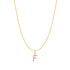 Gold Letter F Initial Necklace
