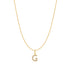 Gold Letter G Initial Necklace