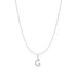 Silver Letter G Initial Necklace