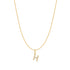 Gold Letter H Initial Necklace