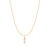 Gold Letter I Initial Necklace