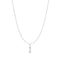 Silver Letter I Initial Necklace
