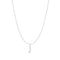 Silver Letter J Initial Necklace