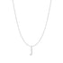 Silver Letter J Initial Necklace