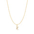 Gold Letter K Initial Necklace