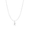 Silver Letter K Initial Necklace