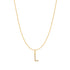 Gold Letter L Initial Necklace