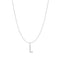 Silver Letter L Initial Necklace