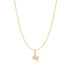 Gold Letter M Initial Necklace