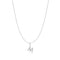Silver Letter M Initial Necklace