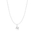 Silver Letter M Initial Necklace