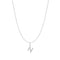 Silver Letter N Initial Necklace
