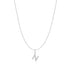 Silver Letter N Initial Necklace