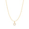 Gold Letter O Initial Necklace