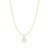 Gold Letter O Initial Necklace