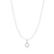 Silver Letter O Initial Necklace