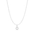 Silver Letter O Initial Necklace