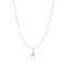 Silver Letter P Initial Necklace