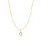 Gold Letter Q Initial Necklace