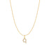 Gold Letter Q Initial Necklace